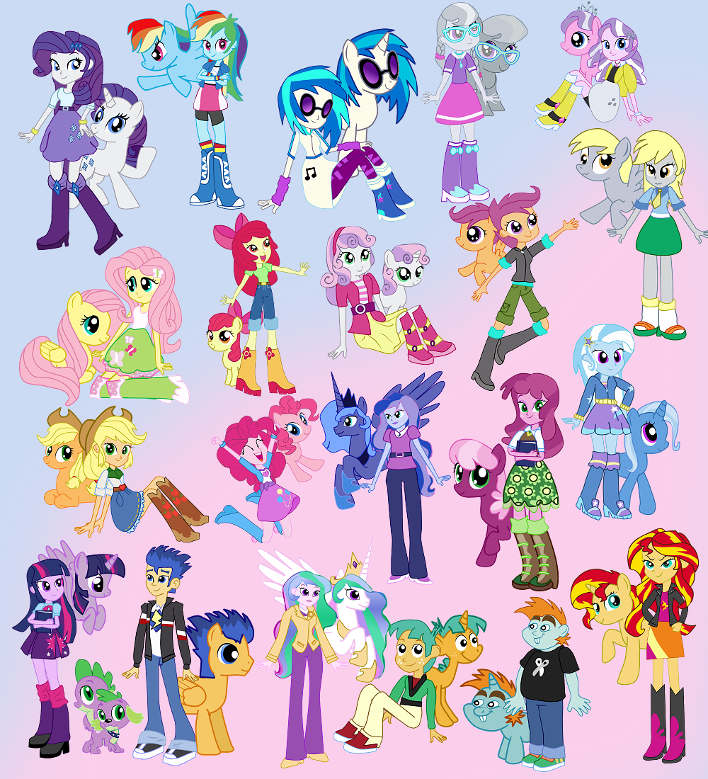 many_characters_from_equestria_girls__the_remake_by_milliezone-d75wbl5